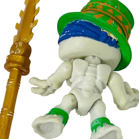 Treasure X Kings Gold Skeleton Warrior Figure W Golden Color Spear Goldenspear - Picture 7 of 7